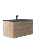 Linea Uno Elda 100 - Licht eiken - Badmeubel
