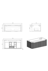 Linea Uno Alve 100 - Licht eiken - Badmeubel