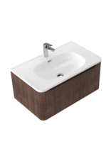 Linea Uno Alve 80 - Walnoot - Badmeubel