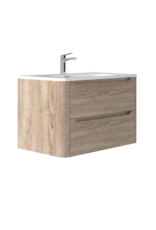 Linea Uno Riven 80 - Licht eiken - Badmeubel