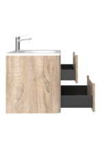 Linea Uno Riven 80 - Licht eiken - Badmeubel