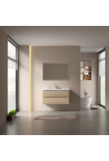 Linea Uno Riven 100 - Licht eiken - Badmeubel