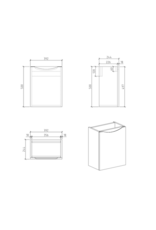 Linea Uno Mela 40 - Walnoot - Toiletmeubel