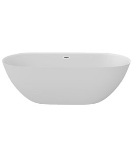Linea Uno Stockholm 180 - Mat wit - Vrijstaand bad