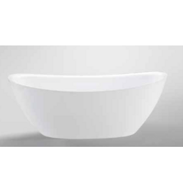 Linea Uno Ruver 180 - Glans wit - Vrijstaand bad