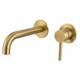 Linea Uno Grundar - Goud - Inbouw wastafelkraan