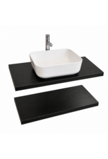 Linea Uno Hede 80 - Set - Mat zwart - Badmeubel