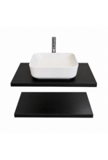 Linea Uno Hede 80 - Set - Mat zwart - Badmeubel