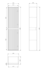 Linea Uno Laro 140 - Walnoot - Kolomkast