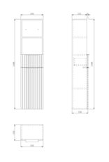 Linea Uno Ryk 140 - Glans wit - Kolomkast