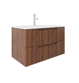 Linea Uno Grona 80 - Walnoot - Badmeubel