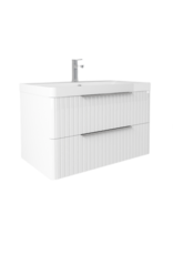 Linea Uno Ryk 80 - Glans wit - Badmeubel