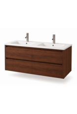 Linea Uno Kode 120 - Walnoot - Badmeubel