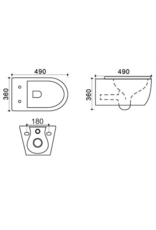 Linea Uno OP=OP Toiletpot met bril nr359