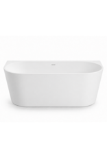 Linea Uno Eiby 170 - Mat wit - Halfvrijstaand bad