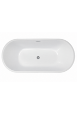 Linea Uno Lubana 160 - Glans wit - Vrijstaand bad