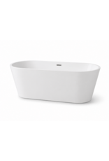 Linea Uno Teika 160 - Glans wit - Vrijstaand bad