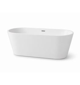 Linea Uno Teika 160 - Glans wit - Vrijstaand bad