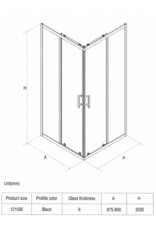 Linea Uno DuschtŸr Bredviken 70 x 200 cm mit TŸrknopf - Copy - Copy - Copy - Copy - Copy