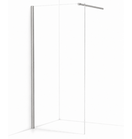 Linea Uno Oslo 30 x 200 - Zilver geborsteld - Inloopdouche