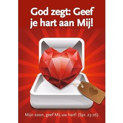 Traktaat: Geef je hart aan Mij! ( 1 stks = set van 10 dezelfde traktaten)