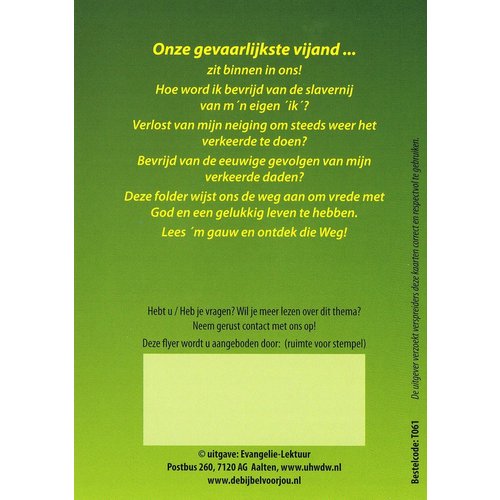 Traktaat: Onze gevaarlijkste vijand  ( 1 stuk  = set van 10 dezelfde traktaten)