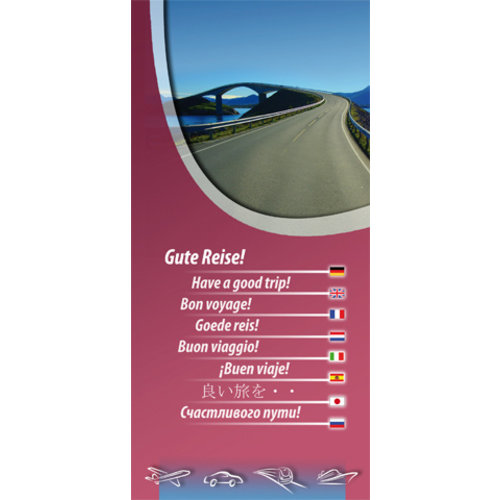 Traktaat: Goede reis!  ( 8-talig )  ( 1stuk  = set van 10 dezelfde traktaten)