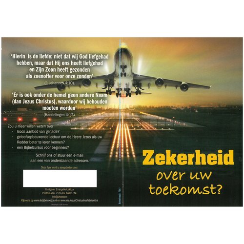 Traktaat: Zekerheid over uw toekomst  ( 1stuk  = set van 10 dezelfde traktaten)