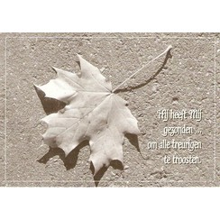 Condoleancekaart 'Hij heeft Mij gezonden' ( 1 stuks = set à 10 dezelfde kaarten)