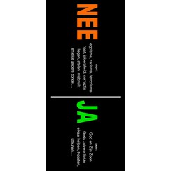 Traktaat: Nee / Ja; nee tegen de zonde, ja tegen God (1 stuk = set à 10 dezelfde traktaten)