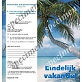 Traktaat: eindelijk vakantie!  (1 stuk = set à 10 dezelfde traktaten)