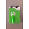 NIET MEER LEVERBAAR Notitieboekje (groen) met pen