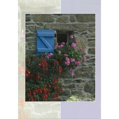 Luxe dubbelkaart met los inlegvel met tekst  (1 stuk = set van 5 dezelfde  dubbele kaarten)