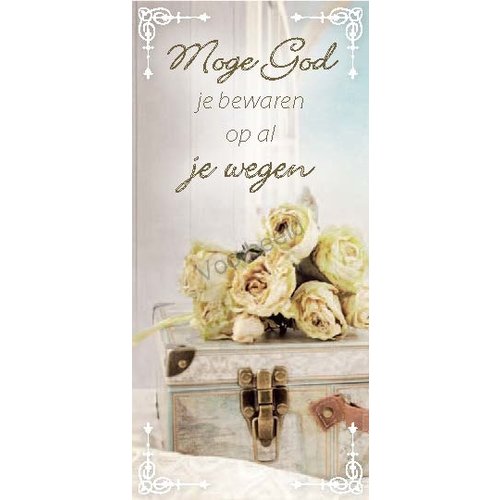 Boekenlegger: Moge God je bewaren op al je wegen.