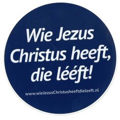 Sticker (rond) met tekst