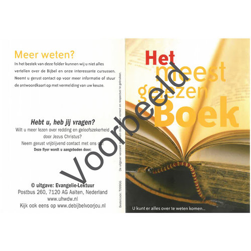 Traktaat: Het meest gelezen Boek ( 1 stk = set van 10 dezelfde traktaten)