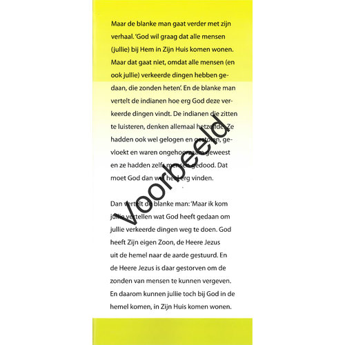 Traktaat: De indiaan (kindertraktaat)  ( 1 stuk  = set van 10 dezelfde traktaten)