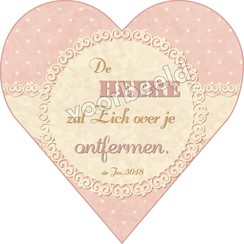 Enkelvoudige hartvormige ansichtkaart 90-15 (1 stuk)