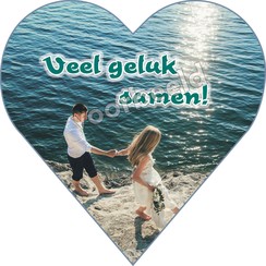 Enkelvoudige hartvormige ansichtkaart 90-11 ( 1 stuk )