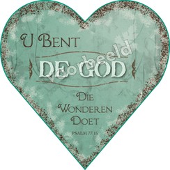 Enkelvoudige hartvormige ansichtkaart 90-06 ( 1 stuk )