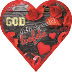 Enkelvoudige hartvormige ansichtkaart 90-05 ( 1 stuk )