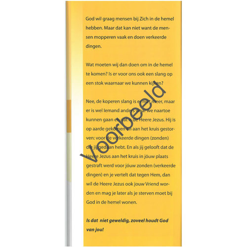 Traktaat: De slang speciaal voor kinderen  ( 1 stuk  = set van 10 dezelfde traktaten)