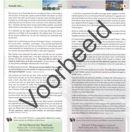 Traktaat: Goede reis!  ( 8-talig )  ( 1stuk  = set van 10 dezelfde traktaten)