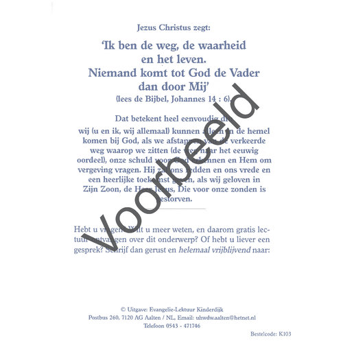 Traktaat: Op zoek naar écht geluk?  ( 1stuk  = set van 10 dezelfde traktaten)