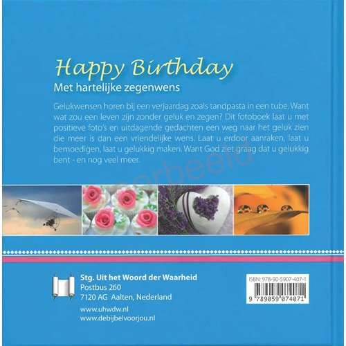 Geschenkboek: Happy Birthday met hartelijke zegenwens