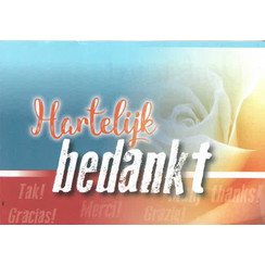 Traktaat: Hartelijk bedankt! (1 stuk = set van 10 dezelfde traktaten)