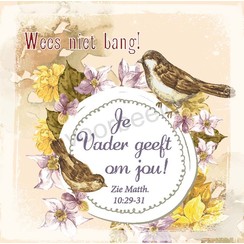 Vierkante luxe ansichtkaart 84-40 (per stuk)