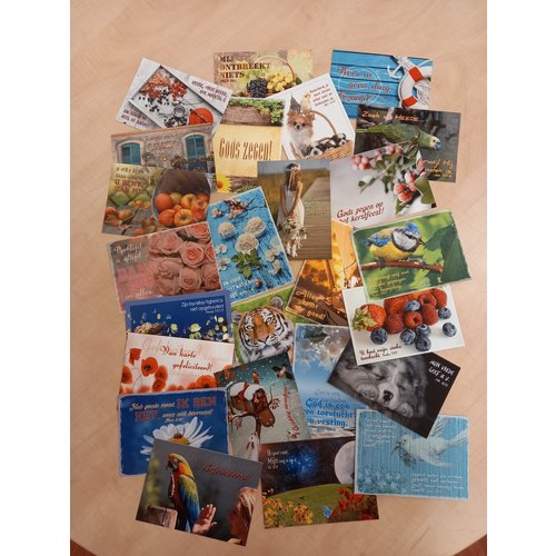mix pakket ansichtkaarten 22 serie (1 stuk = set van 25 verschillende ansichtkaarten)