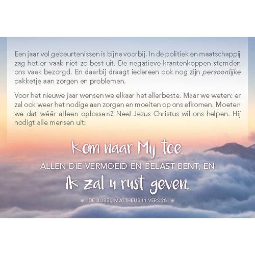 Traktaat: Met Jezus Christus het nieuwe jaar in  (1 stuk = set van 10 traktaten)