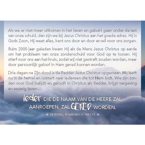 Traktaat: Met Jezus Christus het nieuwe jaar in  (1 stuk = set van 10 traktaten)